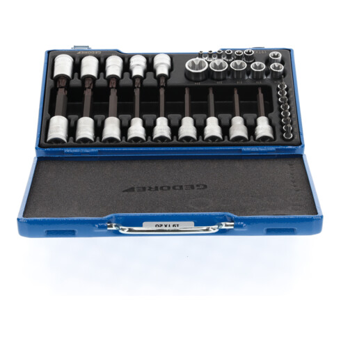 Jeu de tournevis Gedore 1/2''+1/4'' 34-tlg TX