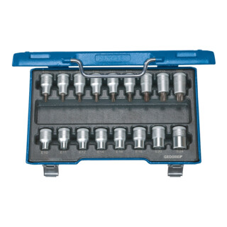 Jeu de tournevis Gedore 1/2'' 17-tlg intérieur+extérieur TX