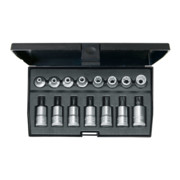 Jeu de tournevis Gedore 3/8, 15 pcs, Torx intérieur-extérieur''.