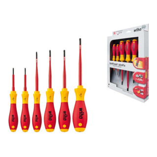 Jeu de tournevis IEC60900:2004 6pces VDE TX taille 8/9/10/15/20/25 poig. multico