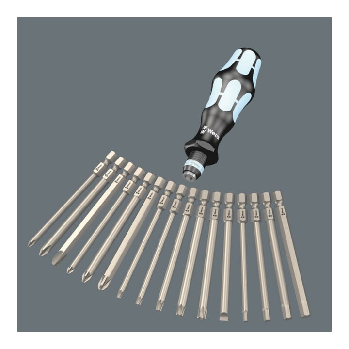 Jeu de tournevis K K 60 acier inoxydable 17-pces avec lames interchangeables aci
