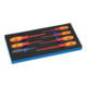 Jeu de tournevis LD45 l.185xP.385xH.30mm 1/3 module à outils 7-pcs. VDE fentePH-1