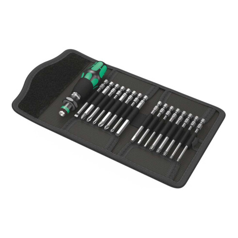 Jeu de tournevis Wera KK 60 17 pièces avec lames interchangeables, pochette pliable
