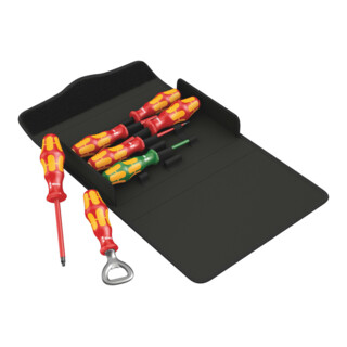 Jeu de tournevis Wera Kraftform Plus Serie 100. Avec lame à diamètre réduit pour certains modèles, 7 pièces