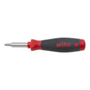 Jeu de tournevis Wiha PocketMax 8 pces avec jeu d'embouts escamotable (45292) I Jeu de tournevis magnétiques 1/4" avec magasin d'embouts I Fente / Phillips / Pozidriv / TX