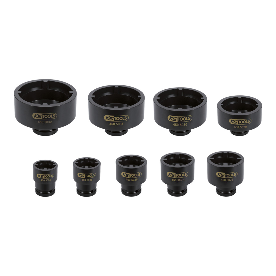 Jeu d'écrous et de clés à molette KS Tools, embout intérieur, 9 pcs.