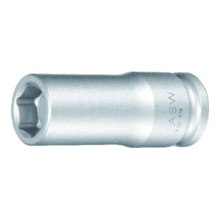 ASW Insert de clé à douille 3/8" hexagonale avec aimant, long