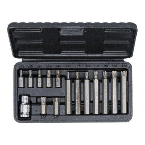 Jeu d’embouts 10 mm (3/8") profil en T (pour TX) 15 pièces BGS Do it yourself