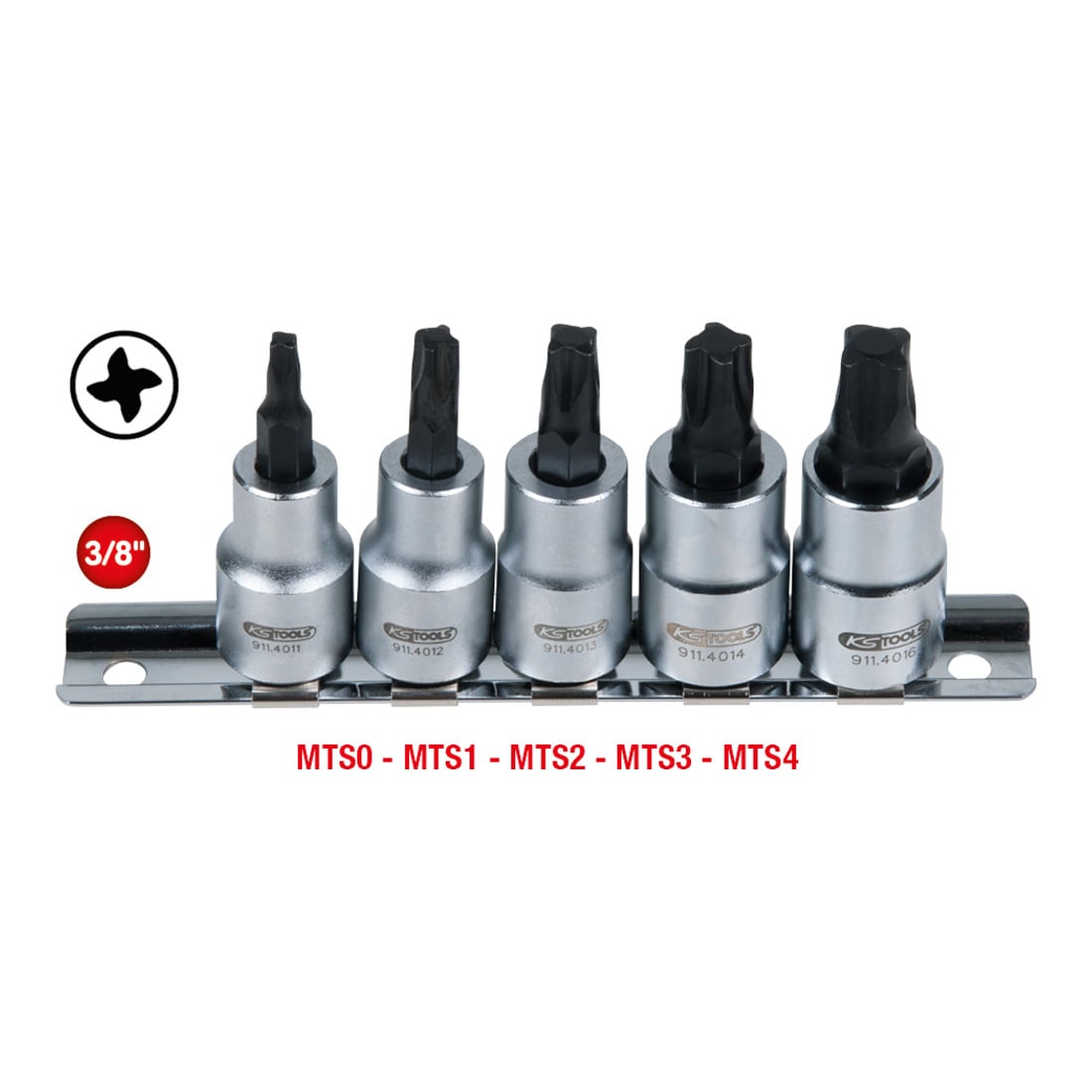 Jeu d’embouts 3/8" pour vis MTS MORTORq®, 5 pcs.