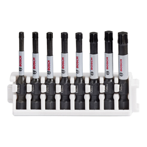 Jeu d'embouts de tournevis Bosch Impact Control 8 pièces 1 x T15 T40 2x T20 T25 T25 T30 50 mm