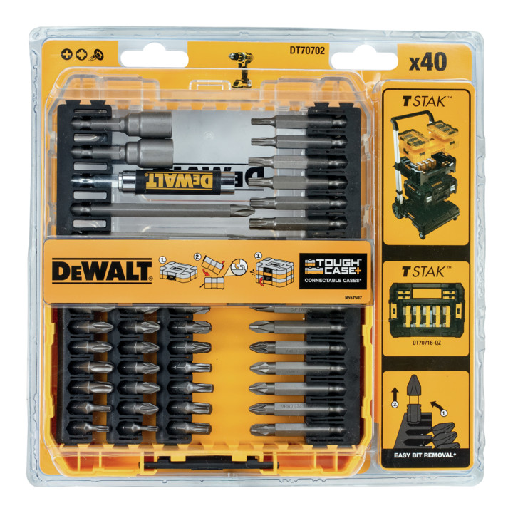 Jeu d'embouts DEWALT 25-85 mm 40 pièces DT7070202-QZ
