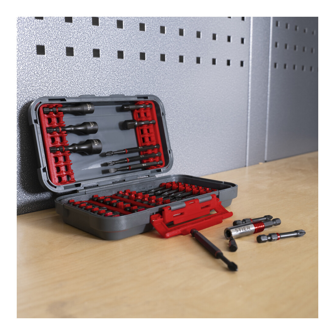 Jeu d'embouts Torsion STIER pour visseuses sans fil, 42 pièces