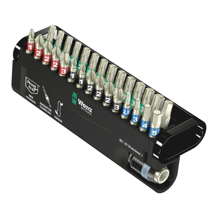 Jeu d'embouts Wera acier inoxydable ″Stainless″ 30 pièces