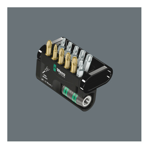 Jeu d'embouts Wera Bit-Check 12 Wood 1 SB, 12 pièces