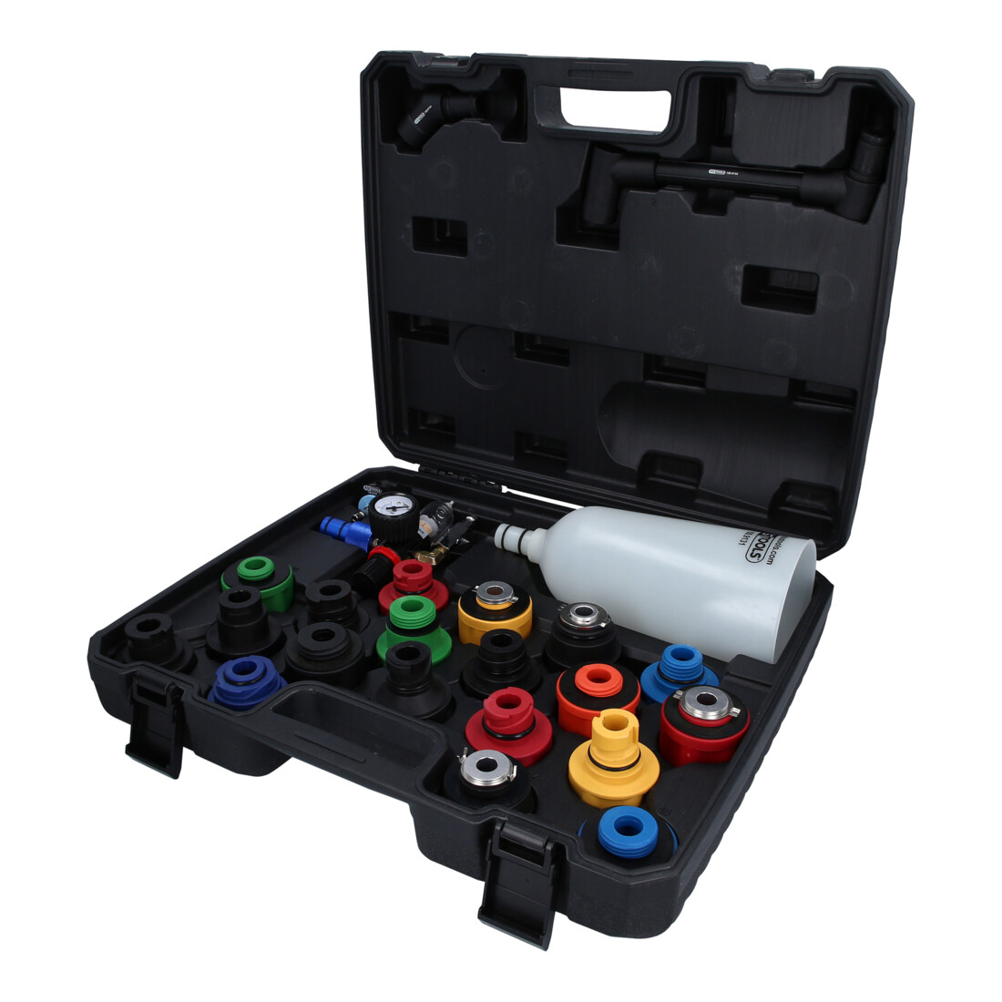 Jeu d'entonnoirs de remplissage d'huile avec raccord pivotant KS Tools MASTER, 24 pcs