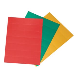 Jeu d'étiquettes 3 couleurs de 14 unités chacune