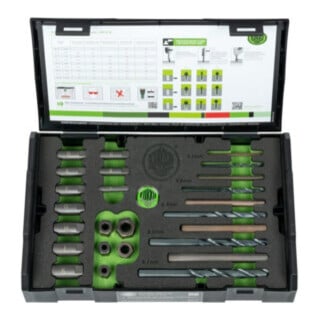 Jeu d'extracteurs de vis KUKKO 49-U-B complet avec extracteurs de vis 25 pièces pour M5-M16