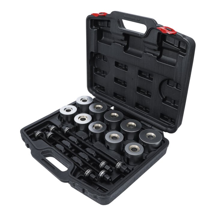 Jeu d'extraction de roulements et de silenblocs avec 4 vis 24 pièces BGS Do it yourself