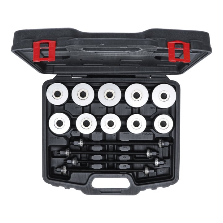 Jeu d'extraction de roulements et de silenblocs avec 4 vis 24 pièces BGS Do it yourself
