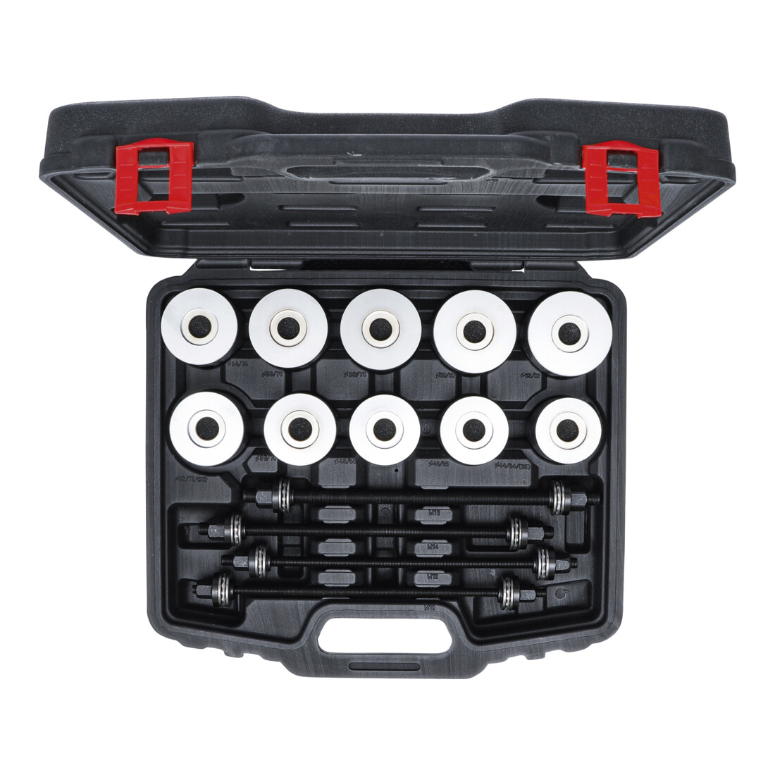 Jeu d'extraction de roulements et de silenblocs avec 4 vis 24 pièces BGS Do it yourself