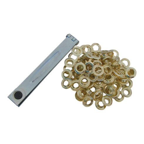 Jeu d'œillets 120 pièces, avec pince