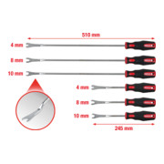 Jeu d'outils à dégrafer, 6 pcs.