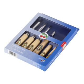 Jeu d'outils à sculpter Kirschen dans la boîte de vente 6 - pcs.