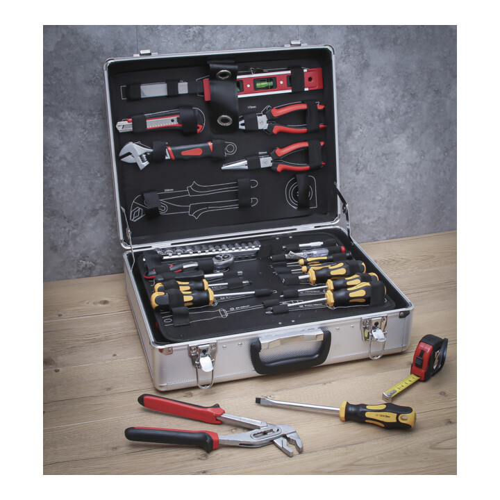 Jeu d’outils dans malette aluminium 129 pièces BGS Do it yourself