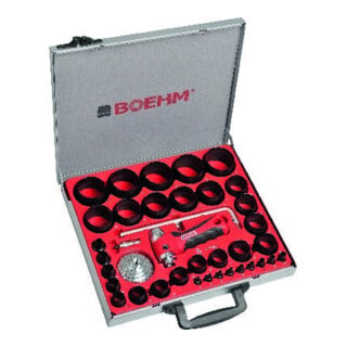 Jeu d'outils de poinçonnage d'anneaux Boehm complet dans un récipient, plage de poinçonnage : 2-60mm