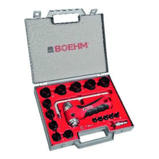 Jeu d'outils de poinçonnage d'anneaux Boehm complet dans un récipient, plage de poinçonnage : 3-30mm