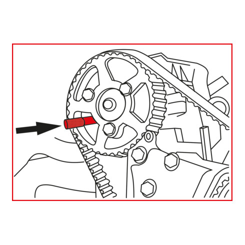 Jeu d'outils de réglage moteur pour Fiat / GM / Opel / PSA / Renault, 4 pcs.