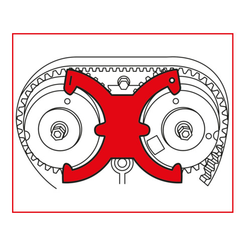 Jeu d'outils de réglage moteur pour Ford / Volvo, 4 pcs.