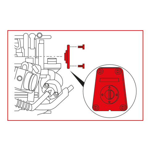 Jeu d'outils de réglage moteur pour GM / Opel, 6 pcs.