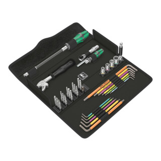 Jeu d'outils de vissage Kraftform Kompakt F 1 Wera pour les fabricants de fenêtres, 35 pièces