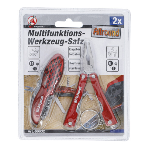 Jeu d’outils multifonctions inoxydable 2 pièces BGS