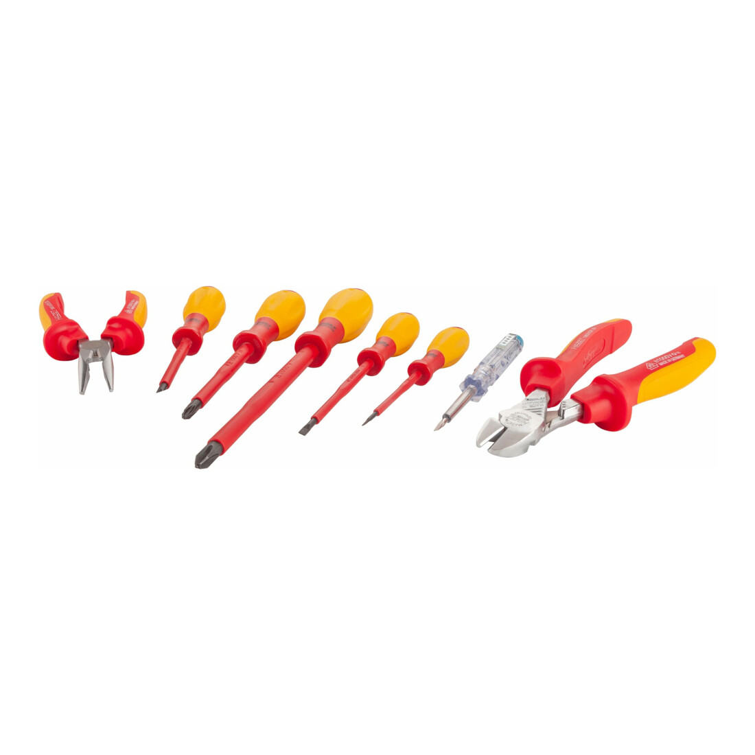 Jeu d'outils pour électricien 1802VDE/8 profil fendu, profil fendu transversal PH HAZET