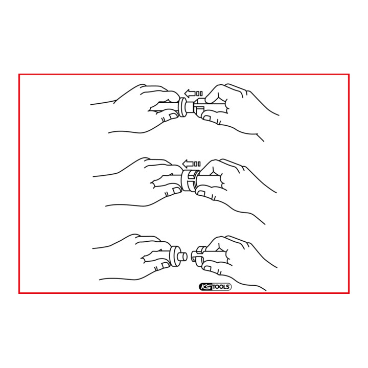 Jeu d'outils pour raccords de climatisation, 7 pcs.