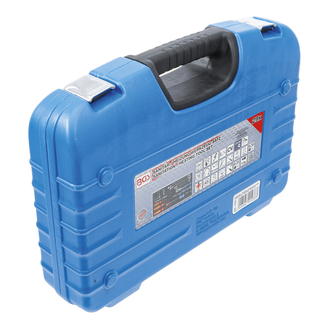 Jeu d’outils pour sanitaire/chauffage 29 pièces BGS