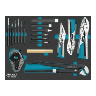 Jeu universel Hazet 163-535/18, nombre d'outils : 18