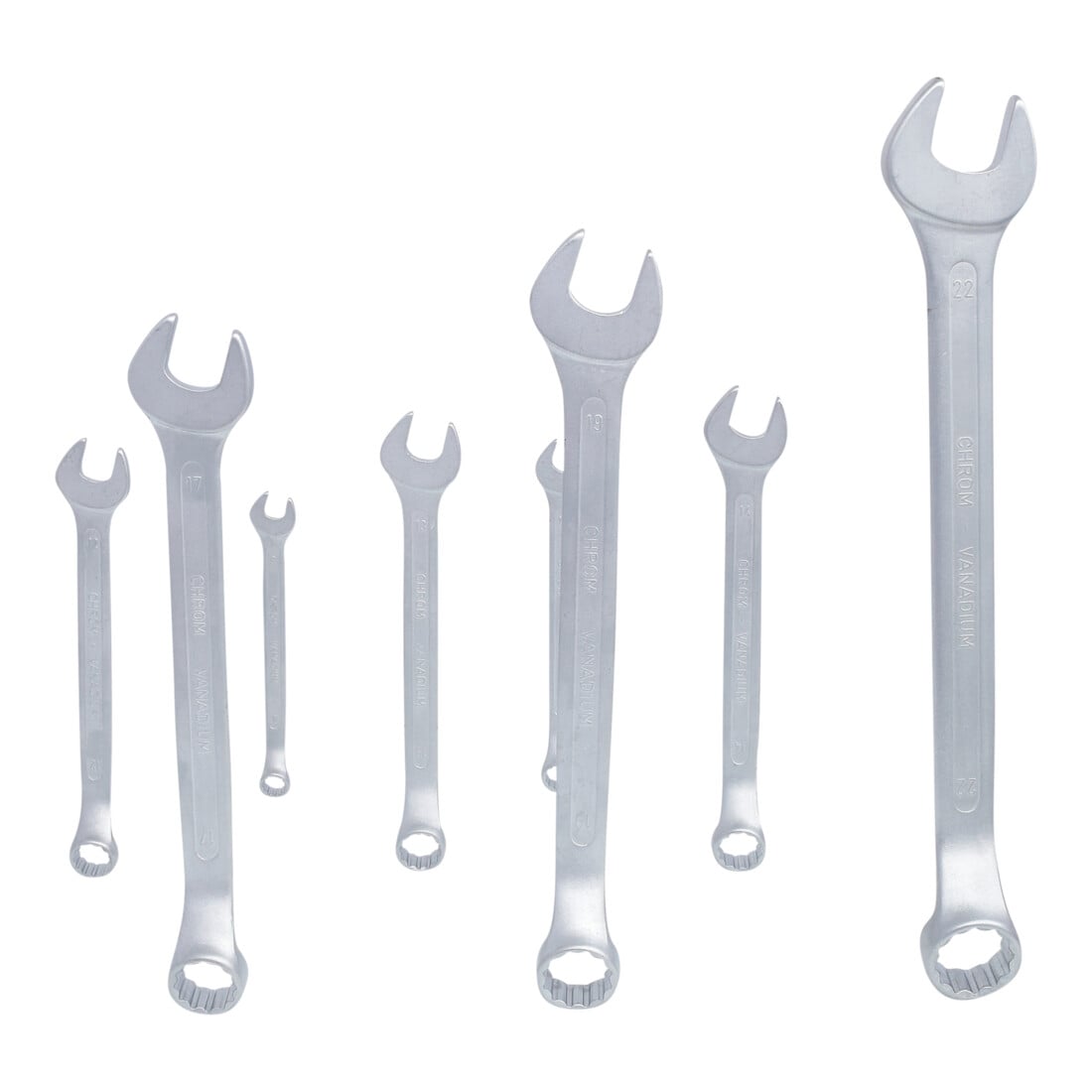 Jeux de clés mixtes coudées, 8 pcs. 8-22 mm