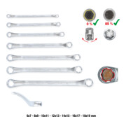 Jeux de clés polygonales RESCUEpower KS Tools coudée 7 pcs 6-19 mm-2
