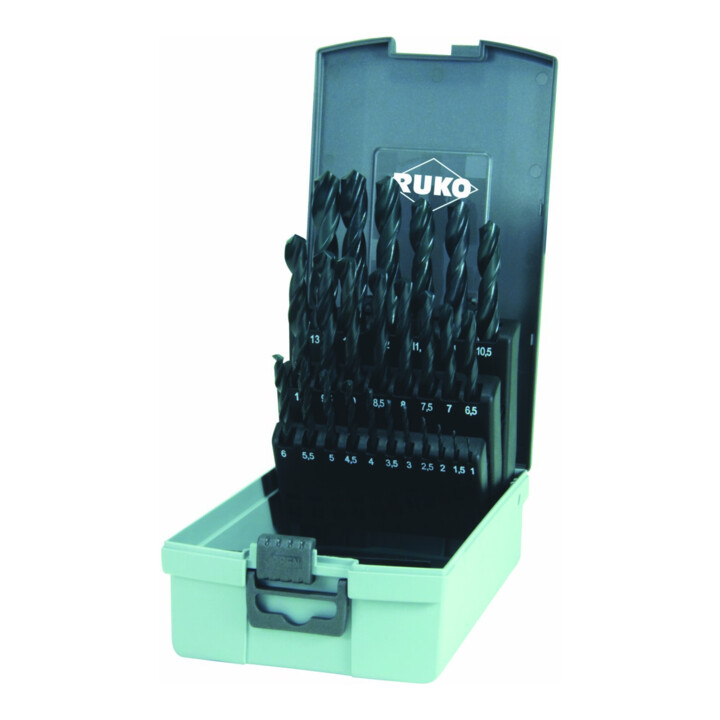 Jeux de forets DIN 338 type N HSS R taillés meulés en cassette ABS