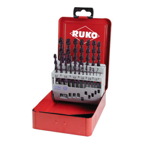 Jeux de forets DIN 338 type TL 3000 HSS TIAlN taillés meulés coffret métallique