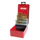 Jeux de forets DIN 338 type TL 3000 HSS TiN taillés meulés coffret métallique-1