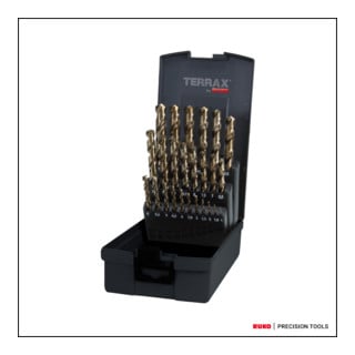 Jeux de forets HSS Cobalt 5%, taillés meulés en cassette ABS