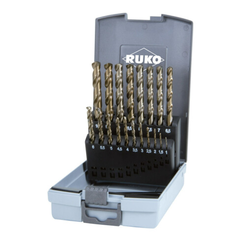 Jeux de forets RUKO en cassette ABS DIN 338