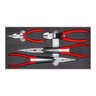 Jeux de pinces, sur plateaux en mousse Knipex