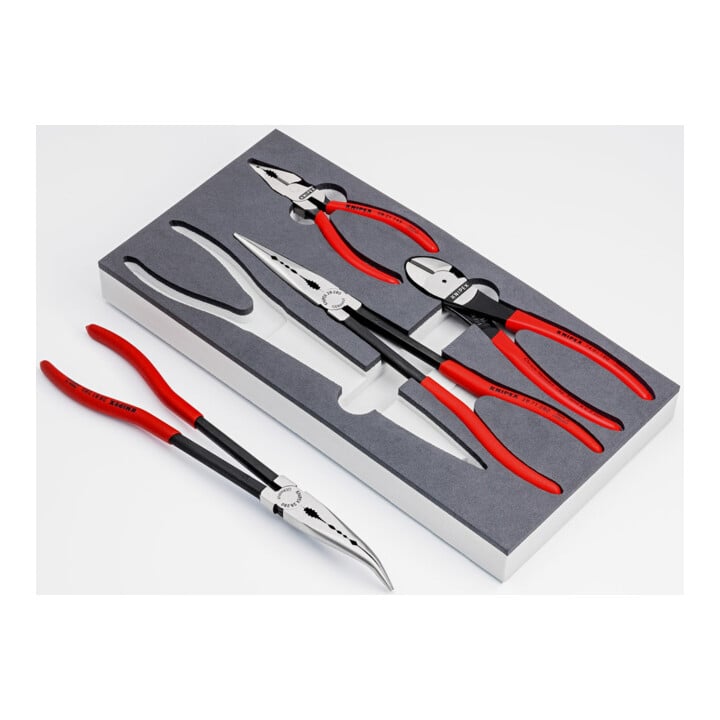 Jeux de pinces, sur plateaux en mousse Knipex