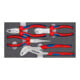 Jeux de pinces, sur plateaux en mousse Knipex