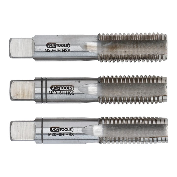 Jeux de tarauds à main HSS M M, M20x2,5, 3 pcs.